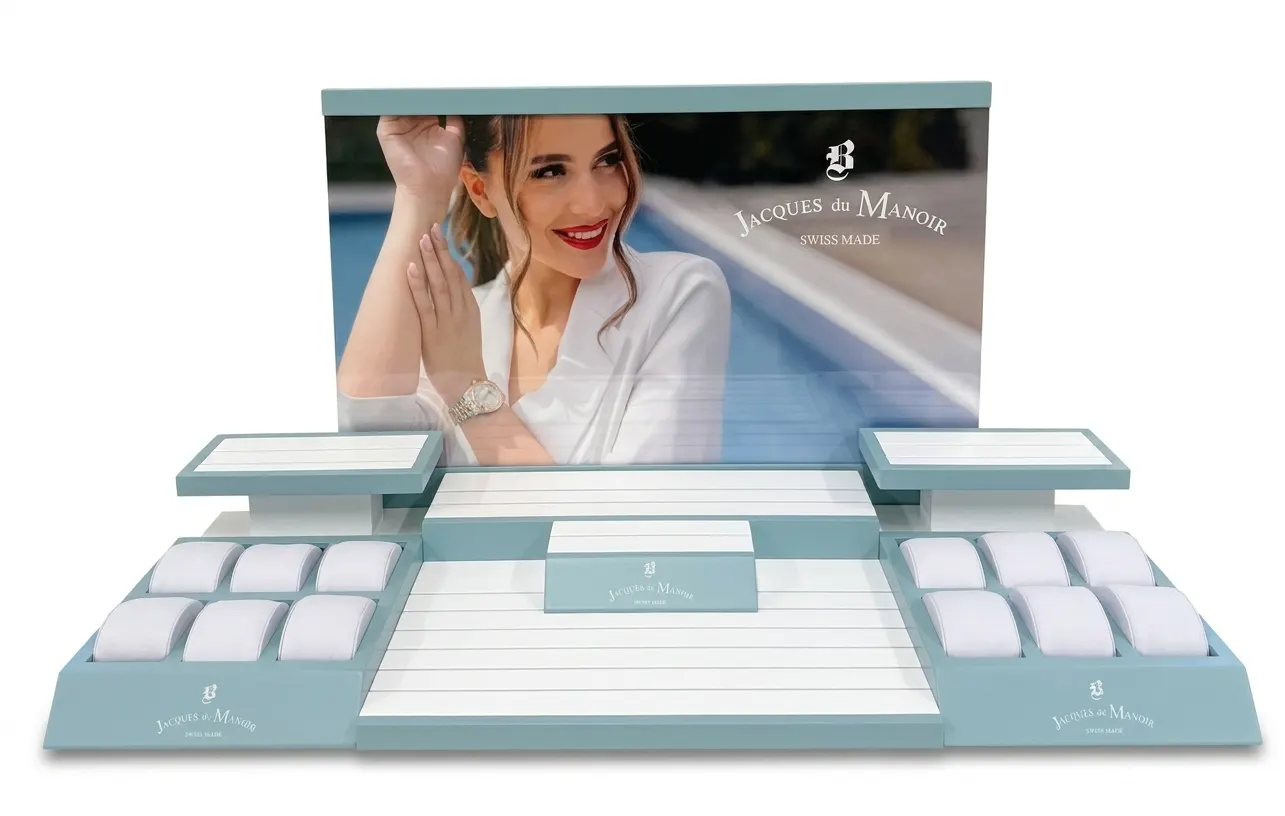 Espositore Jacques du Manoir — Espositori per orologi, Cofipack Milano